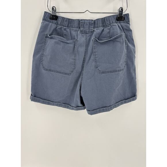 Gloria Vanderbilt Shorts Womens Large Blue Bermudas Cotton Pockets Stretch Waist - Picture 5 of 16